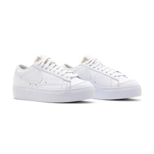 Nike Womens Blazer Low Platform Triple White